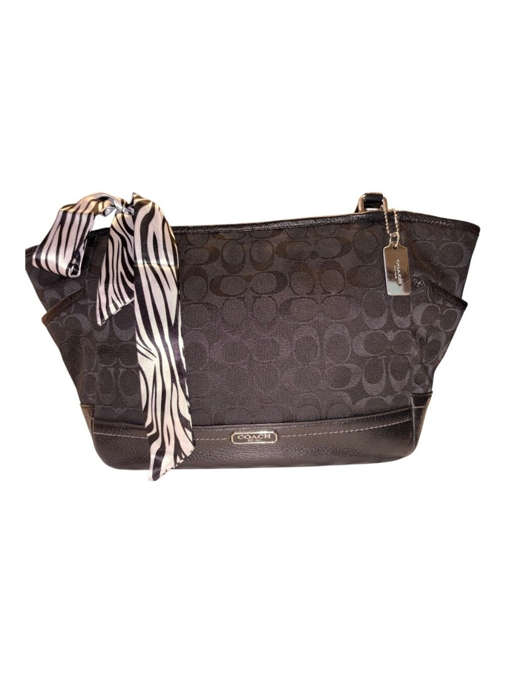 Coach Black Signature Shoulder Bag